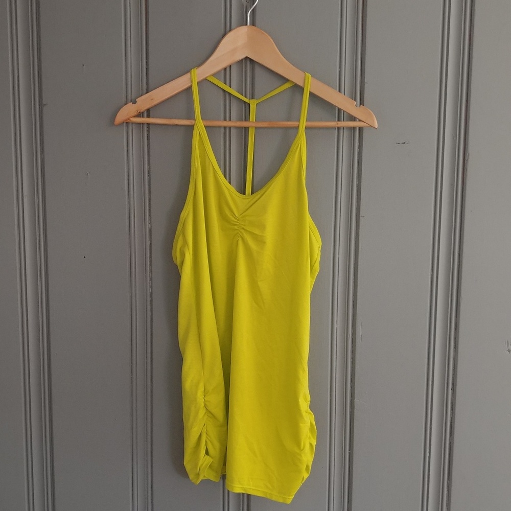 Soybu workout tank top, light weight neon. Yoga